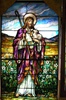 Antique Stained Glass Window By Tiffany Studios.