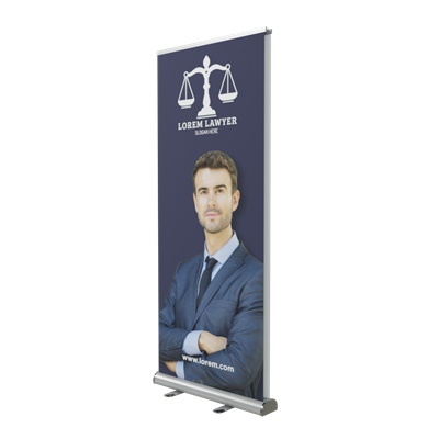 Retractable Double Sided Bannerstand 2 33.5"