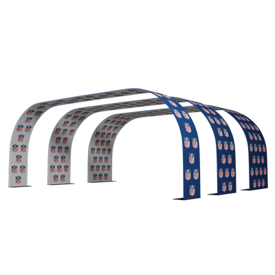 20ft W x 8ft H Round Waveline Arch