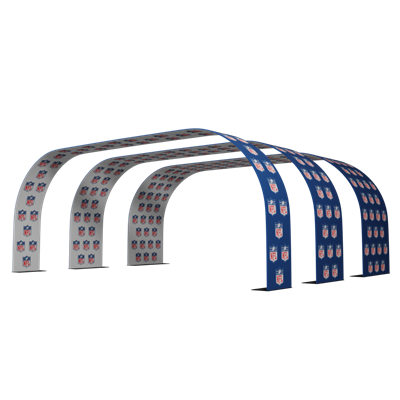 20ft W x 8ft H Round Waveline Arch