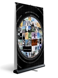 48"W DIAMOND Double Sided Retractable Stand