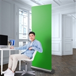 33"W green Screen Retractable Banner