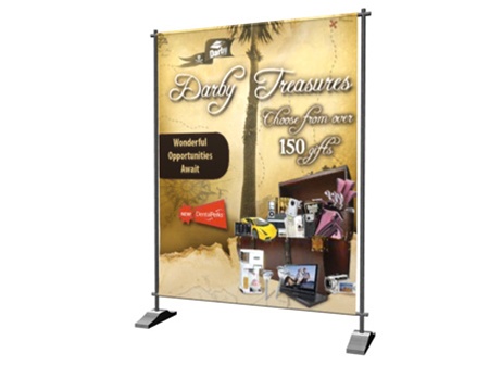 Banner Stands: 48W SHOW PRO Adjustable Large Format Banner Stand - Monster  Displays