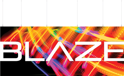 20ft Blaze Hanging Light Box Banner