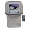 Pyle PLD72TN Tan Headrests w/ Built-In 7'' LCD Monitor w/ Built in DVD Player & IR/FM Transmitter With Cover