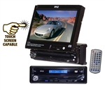 Pyle PLTS75 Touch Screen 7'' Motorized TFT/LCD Monitor DVD/CD/MP3 Player/AM/FM