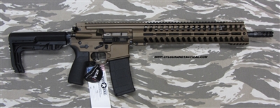 POF-USA Patriot Ordnance Factory GEN 4 P415-16-14M-223 Burnt Bronze gas piston rifle, with 14" Modular rail M-Lok compatible, and E-Squared technology, in stock ready to ship, SKU 00722