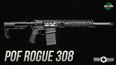 POF USA ROGUE .308WIN 16.5" BLACK from Patriot Ordnance Factory Direct Impingement 7.62MM rifle SKU 01662