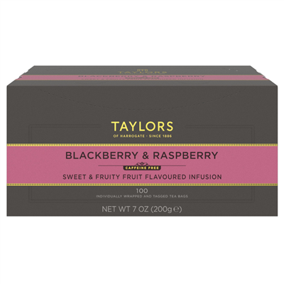 Taylors of Harrogate Raspberry & Vanilla  - 100 Wrapped Tea Bags