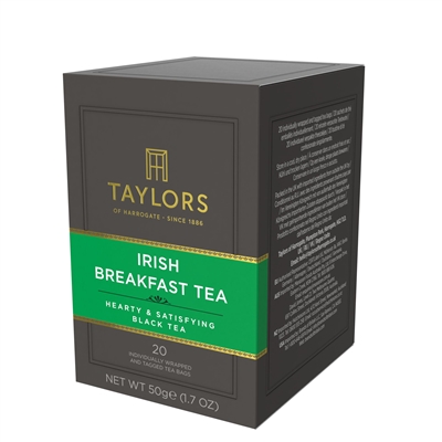 Taylors of Harrogate Irish Breakfast - 20  Wrapped Tea Bags (Case of 6)