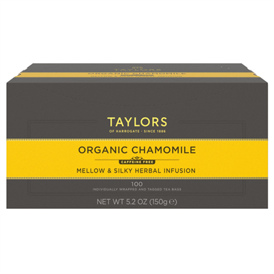 Taylors of Harrogate Organic Chamomile  - 100 Wrapped Tea Bags
