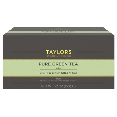 Taylors of Harrogate Delicate Green Tea - 100  Wrapped Tea Bags