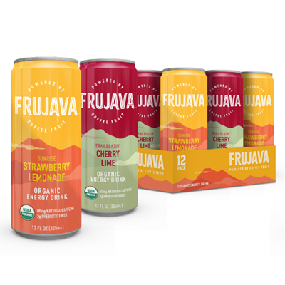 Frujava Sunrise Strawberry Lemonade & Trailblazin' Cherry Lime Variety Pack (Pack of 12)