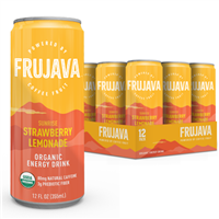 Frujava Sunrise Strawberry Lemonade Organic Energy Drink (Pack of 12)