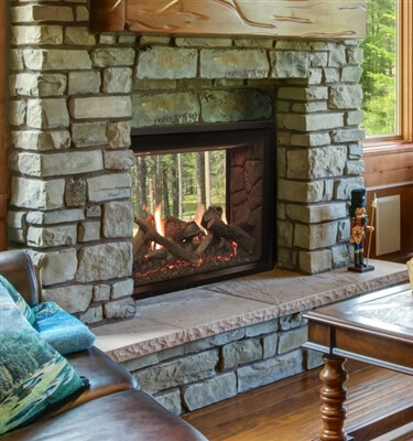 Empire Hearth Rushmore See-Through 40 Clean-Face Direct-Vent Fireplace - Free Shipping