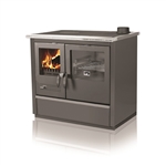 Tim Sistem North Hydro Wood Cookstove-Black with Hydronic Boiler System - Used for Central Heating