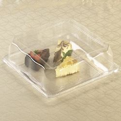 50 Fineline DDSQ1212.L 12" by 12" Square Pet Dome Lids