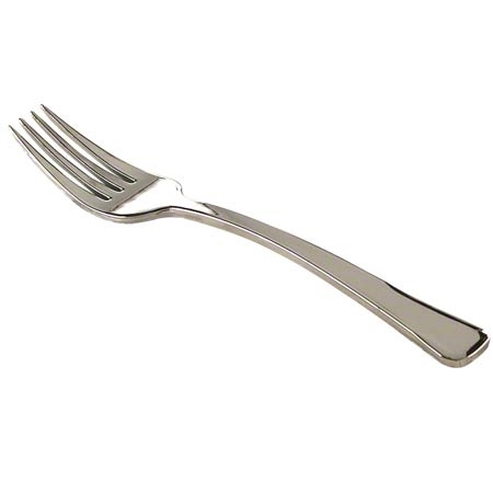 Emi-Gwsaf 7" Salad Fork Silver Plastic Forks Silverware That Looks Like Silver  Cutlery