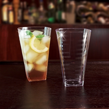 EMI Yoshi Emi-ST16 16oz Clear Disposable Plastic Square Tumblers