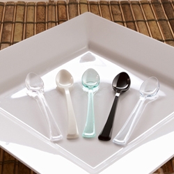 Small Wonders  Emi-Swsp4 4" Disposable Plastic Mini Spoons Tasting Spoons