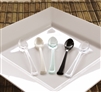 50 Mini 4" Disposable Plastic Tasting Spoons