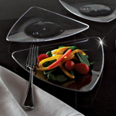 EMI-Yoshi EMI-TRP7 7" Triangle Plates Disposable Plastic Salad Plates