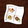 EMI Yoshi 9.75" Plastic Square Wave Compartment Trays