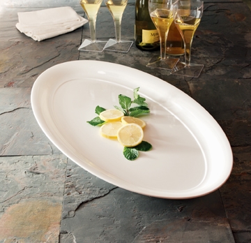 Emi-Yoshi Oval Emi-1425 14" by 25" Disposable Heavy Weight Plastic Serving Trays