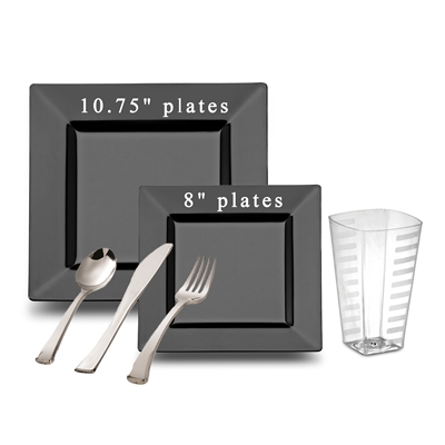 Square Full Party Package Black Larger Size