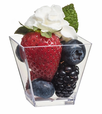 Zappy 2 oz 500 Square Mini Dessert Cups Glasses