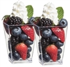 Zappy 5 oz Square Dessert Appetizer Parfait Glasses / Cups