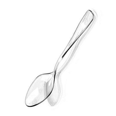 Zappy Mini Dessert Spoon Clear 500 Ct Tasting Spoons