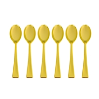 Zappy Disposable Plastic Mini Gold Spoons 500Ct