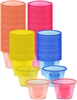 Assorted Neon Colors Disposable Plastic Power Bombers Shot Glass Jager Bomb Cups