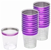 Zappy 1240 Rimmed Shot Glasses 1 oz, Gold, Silver, Rose Gold, Purple