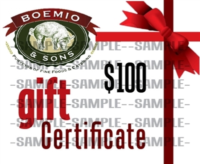 $100.00 GIFT CERTIFICATE - Boemio's Market