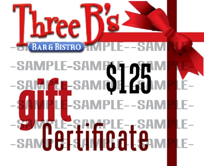 $125.00 GIFT CERTIFICATE