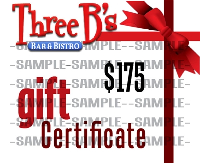 $175.00 GIFT CERTIFICATE