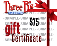 $75.00 GIFT CERTIFICATE