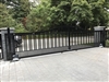 dual aluminum swing gates with Nice Robus 400