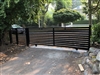 Aluminum Horizon style slide gate with Nice Robus 400