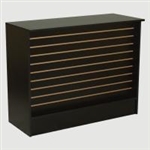 Wrap Counter with Slatwall Front Panel Fixture Depot