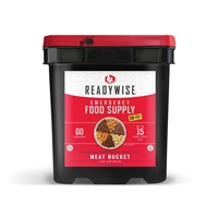 60 Serving Freeze Dried Meat Bucket + 20 Servings of Rice