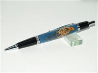 Bald eagle blue click pen