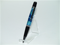 dark and light blue acrylic pen