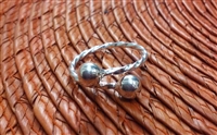 Belizean Bangle Twisted Wire Ring 6mm Balls