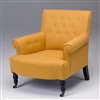 Seriena Madison Tufted Back Linen  Accent Chair/Sofa with Coasters in Yellow, Beige, Brown or black Linen