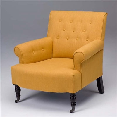 Seriena Madison Tufted Back Linen  Accent Chair/Sofa with Coasters in Yellow, Beige, Brown or black Linen