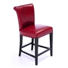 Seriena Shanghai counter height stools, red bar stools, leather stools, Leather Bar Stools with Back support, counter bar stools, bar counter stools, bar and counter stools, modern bar stool, leather counter stool, contemporary bar stool