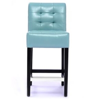 Seriena Blue Leather Counter Height Stools, blue bar stools, leather stools, Leather Bar Stools with Back support, counter bar stools, bar counter stools, bar and counter stools, modern bar stool, leather counter stool, contemporary barstools